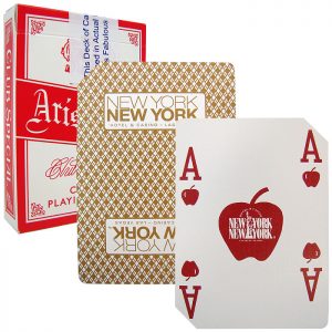 New York New York spillekort - hvor hjertet er udskiftet med et rødt æble.
